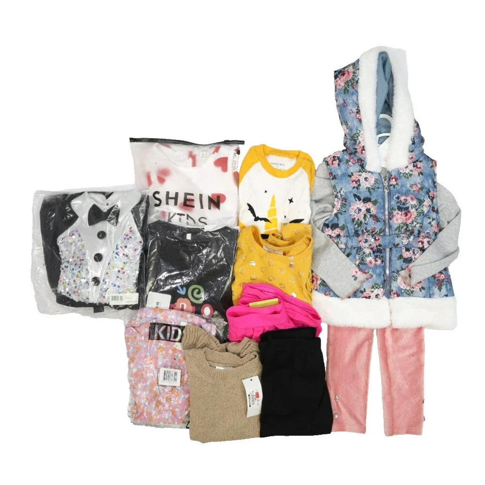 Wholesale Bulk Lot Of 12 Girls Size XS 4/5 Mixed Season Tops Bottoms Shorts